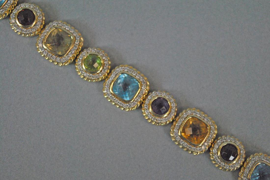 14K GEMSTONE & DIAMOND BRACELET (1 of 3)