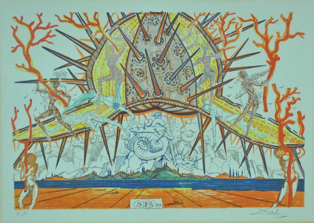 SALVADOR DALI LITHOGRAPH - SEA URCHIN (1 of 6)