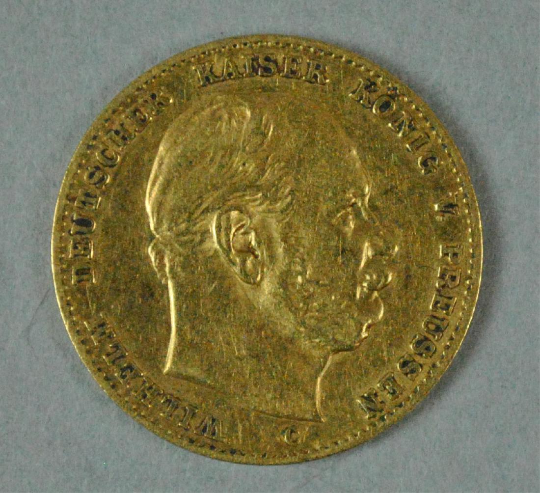 1874-C GERMAN STATES PRUSSIA 10 MARK GOLD COIN (1 of 2)
