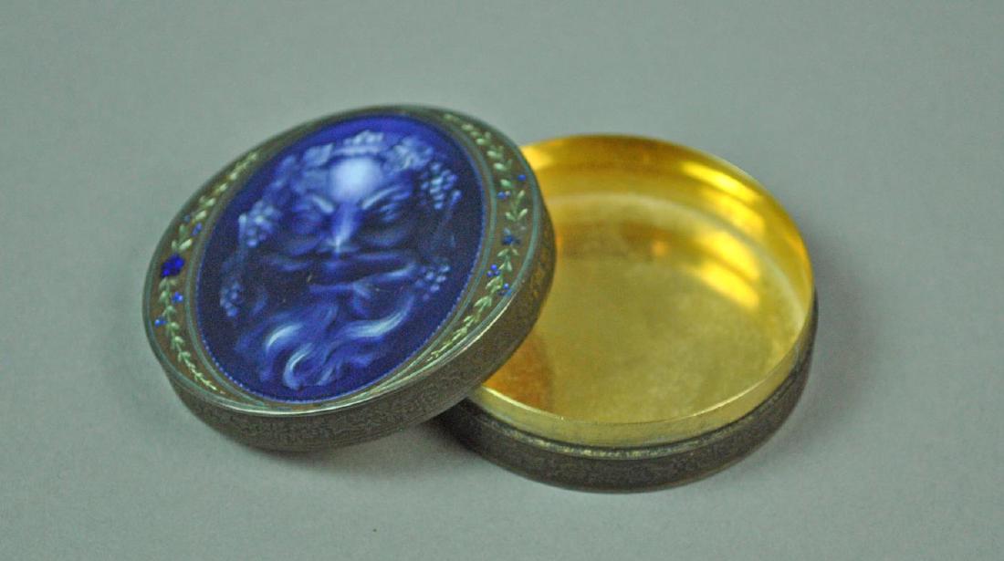 FRENCH ENAMELED SILVER SNUFF BOX (1 of 5)