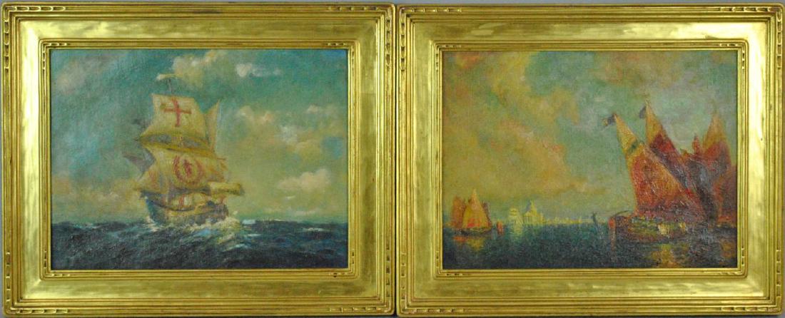 ITALIAN SCHOOL (20THC.), PAIR OF SHIP VIEWS (1 of 5)
