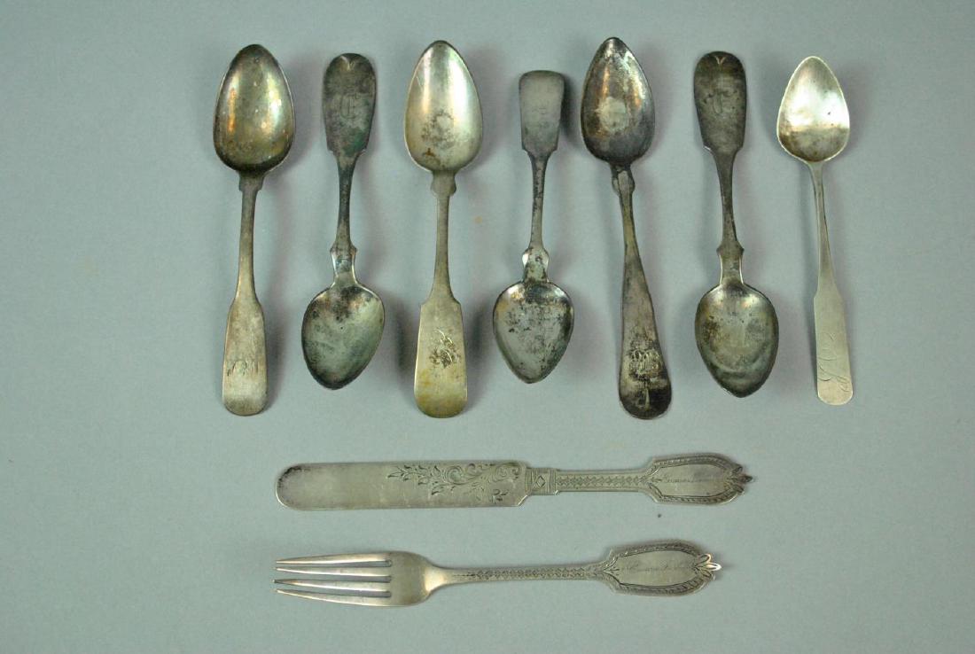 (9) STERLING & COIN SILVER FLATWARES (1 of 1)