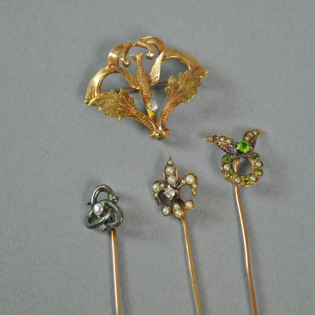 (4) PIECE GOLD & DIAMOND JEWELRY GROUP (1 of 2)