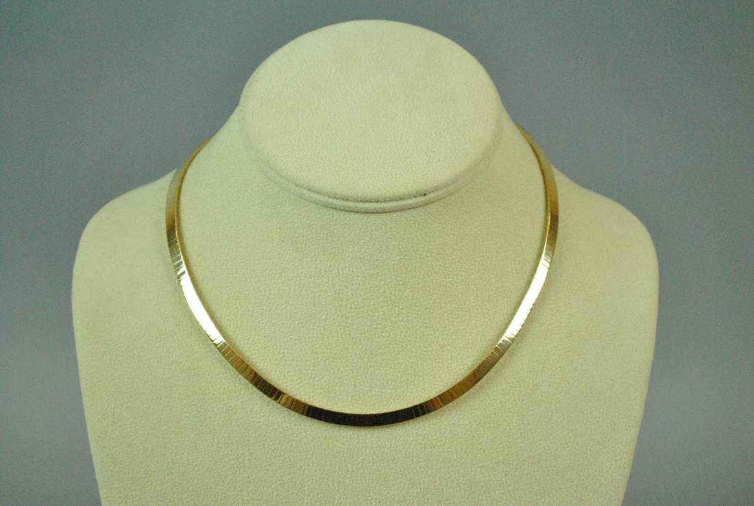 14K HERRINGBONE CHOKER (1 of 1)