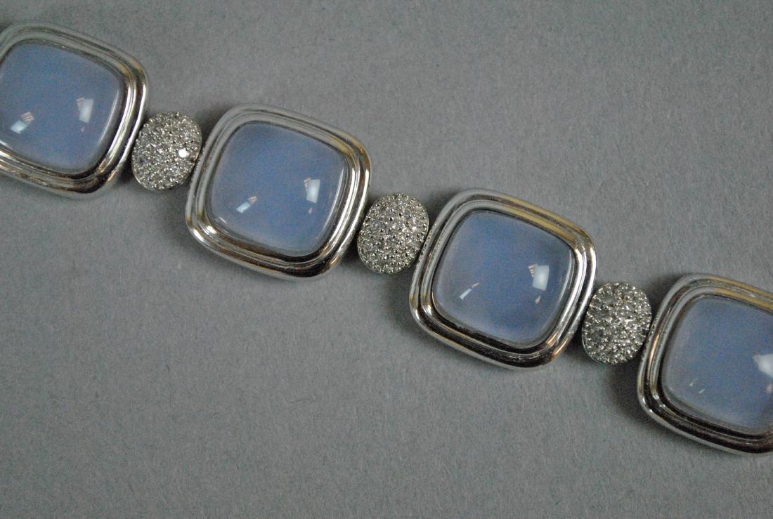 14K LAVENDER JADE & DIAMOND BRACELET (1 of 4)