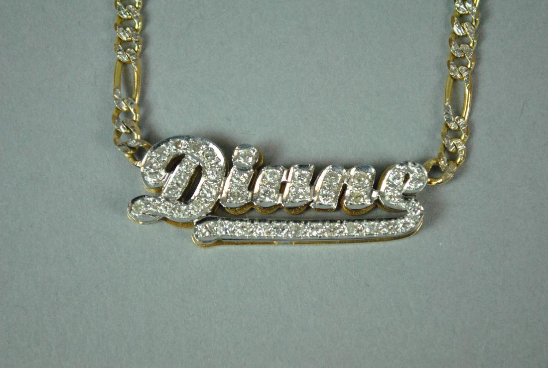 14K DIAMOND 'DIANE' SIGNET CHOKER (1 of 2)