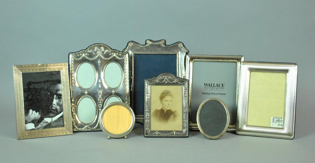 (8) STERLING SILVER EASEL BACK PICTURE FRAMES (1 of 1)