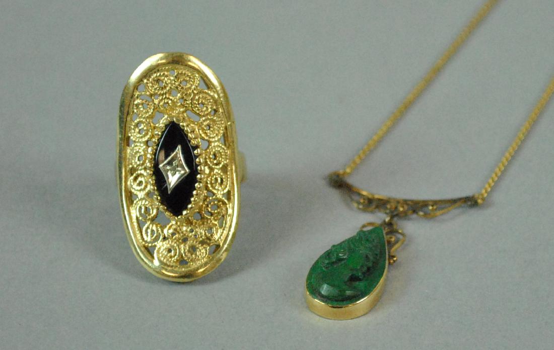 (2) PIECE GOLD JEWELRY GROUP (1 of 5)