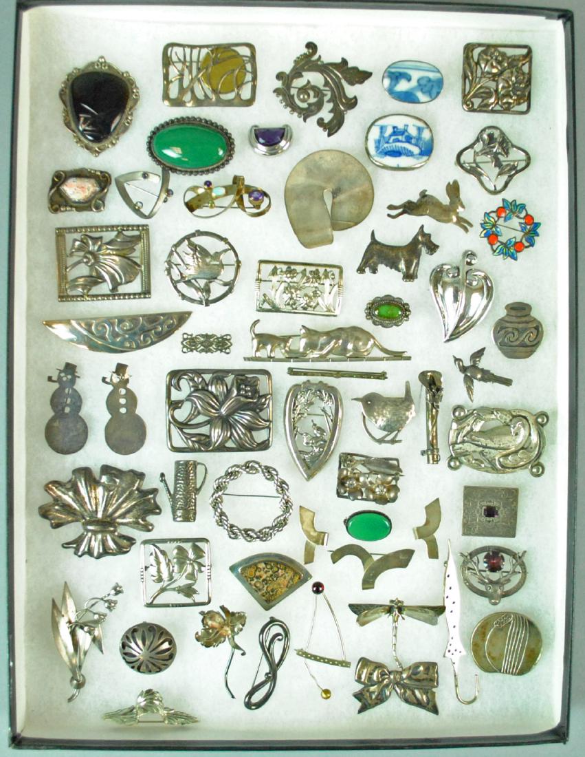 (50+) STERLING SILVER PINS (1 of 3)