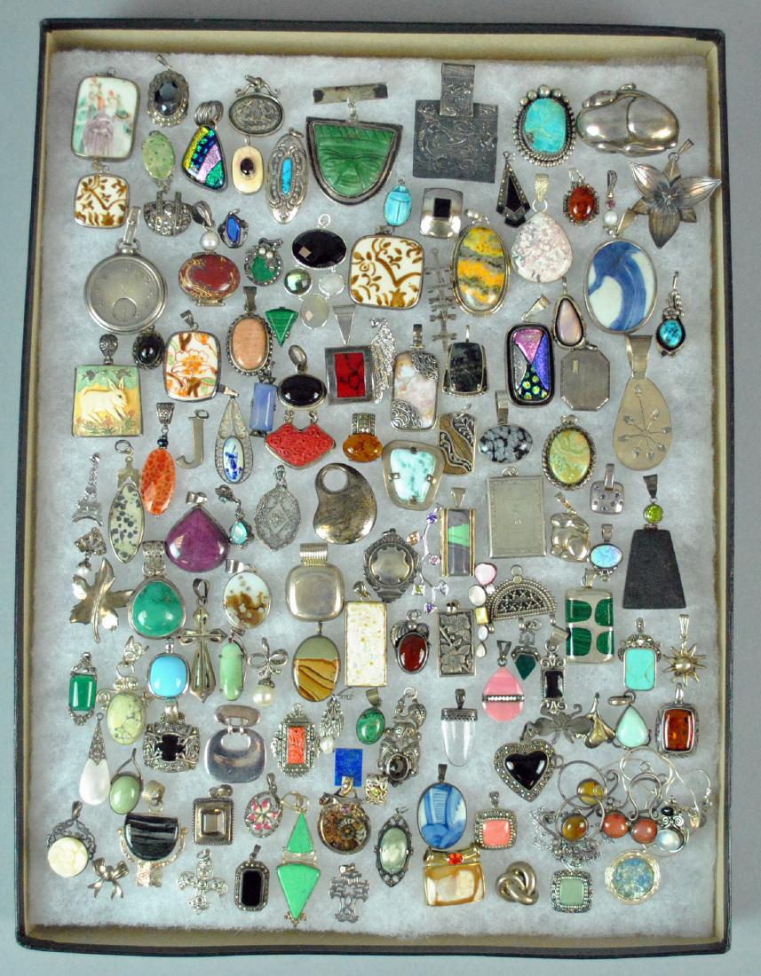 (120+) STERLING SILVER PENDANTS (1 of 4)