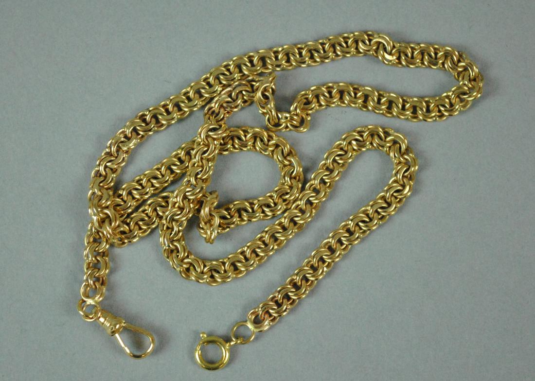 14K DOUBLE LINK WATCH CHAIN (1 of 2)