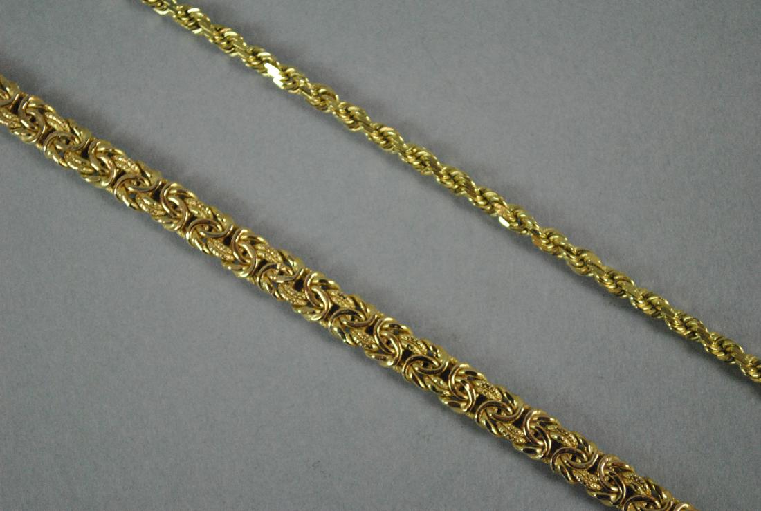 (2) 14K GOLD LINK BRACELETS (1 of 3)