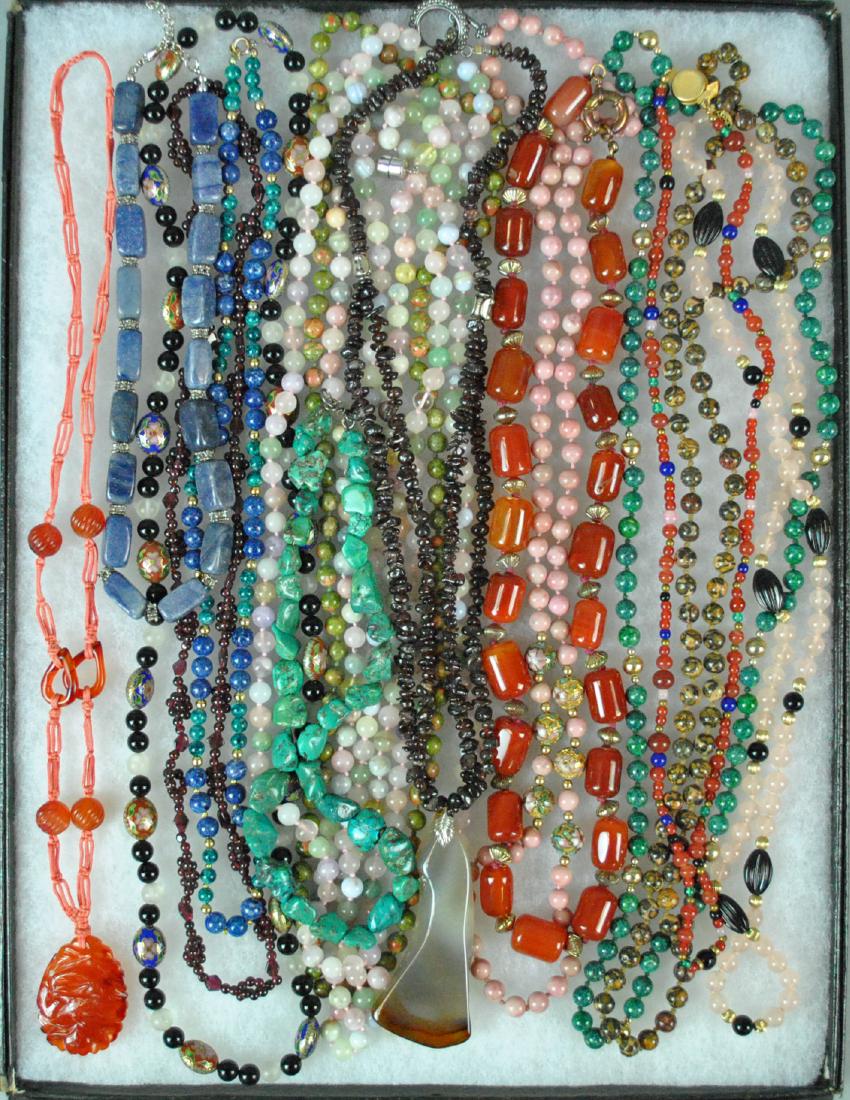 (17) GEMSTONE BEADED NECKLACES (1 of 6)
