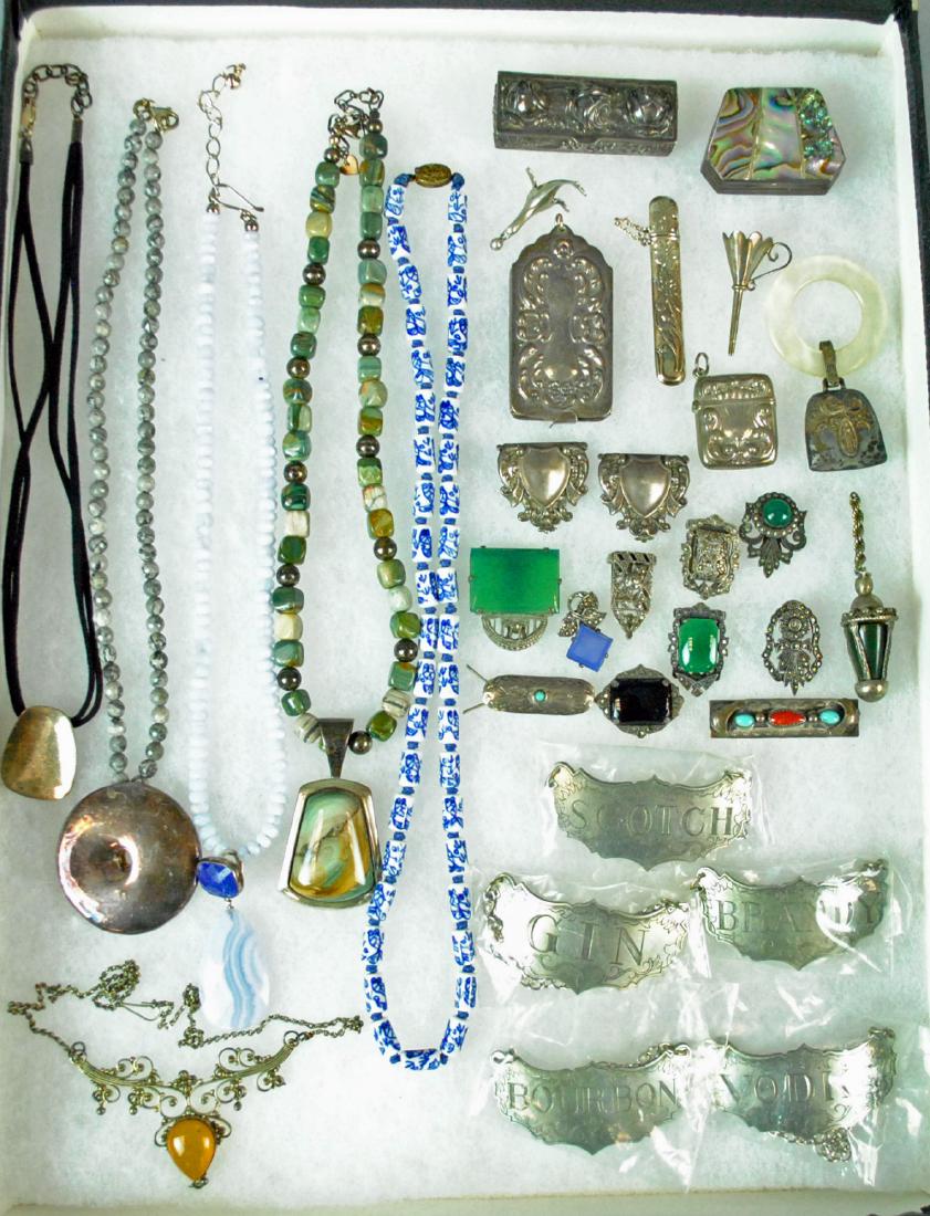 (27) PIECE SILVER JEWELRY & OBJECTS GROUP (1 of 5)