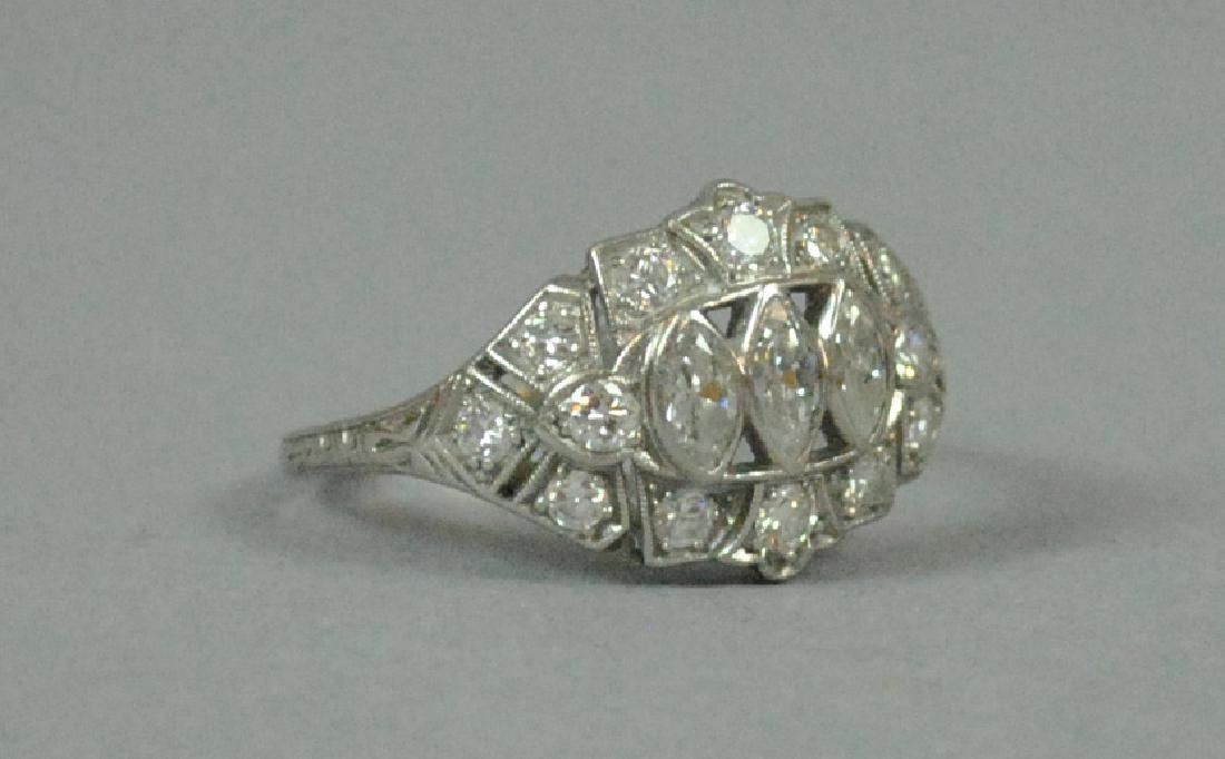 ART DECO PLATINUM & DIAMOND FANCY RING, 1.21CTW (1 of 4)