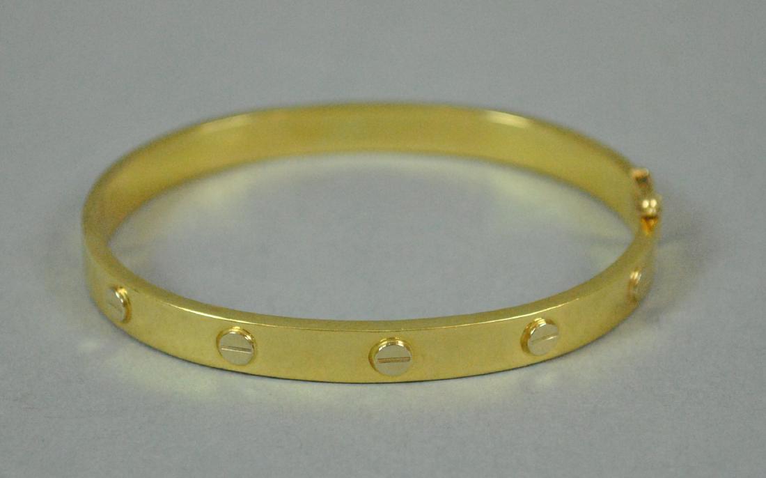 ITALIAN 18K HINGED BANGLE (1 of 2)