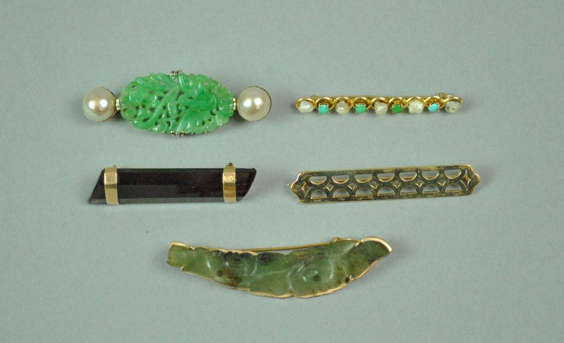 (5) 14K BAR PINS (1 of 2)