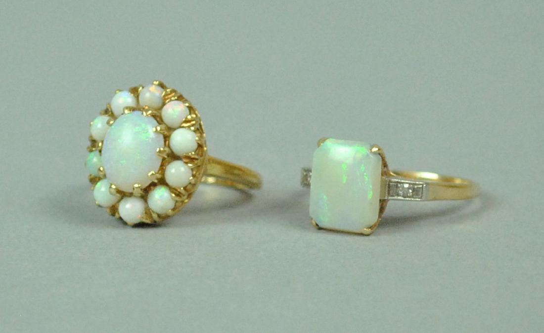 (2) 14K OPAL RINGS (1 of 4)