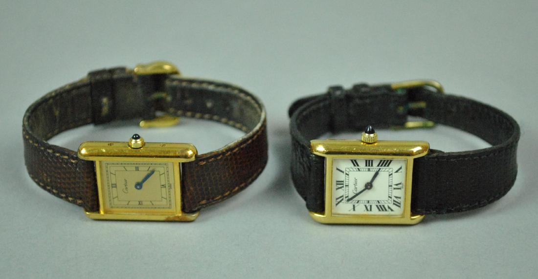 (2) CARTIER TANK WATCHES (1 of 6)