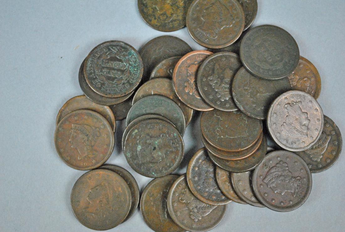 (33) US LARGE CENT COPPER COINS (1 of 2)