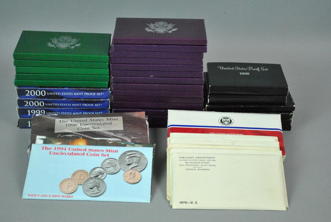 (48) PIECE US MINT UNCIRCULATED & PROOF COIN SETS (1 of 1)