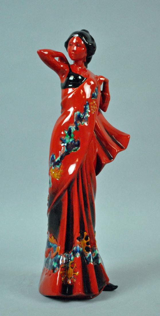 ROYAL DOULTON FLAMBE - EASTERN GRACE: no condition issues, no box, 12.5in.