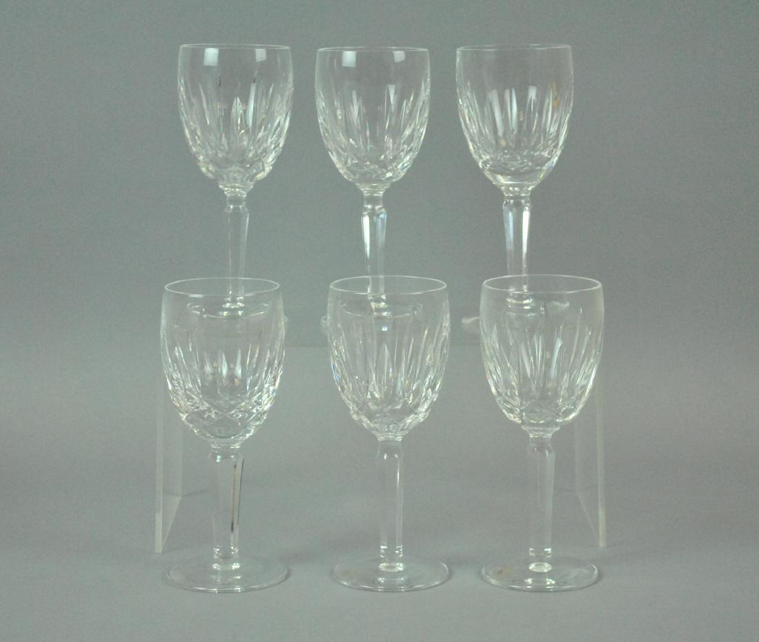 (6) WATERFORD KILDARE CLARET WINE GLASSES: all signed, overall good condition, 6.5in.