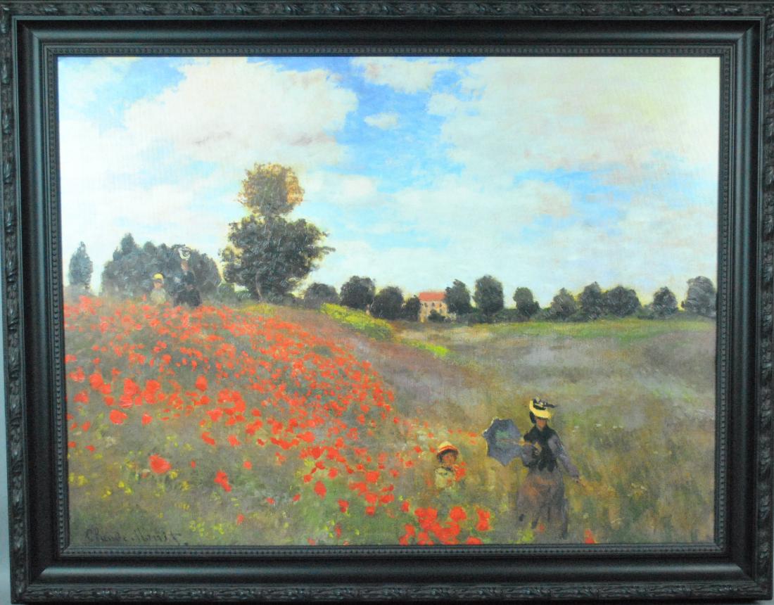 CANVAS PRINT AFTER CLAUDE MONET - POPPY FIELDS (1 of 4)