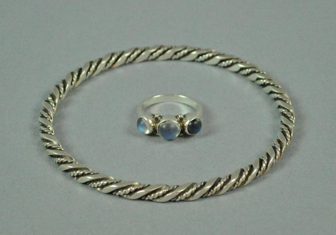 GEORG JENSEN (3) PIECE STERLING JEWELRY GROUP (1 of 6)