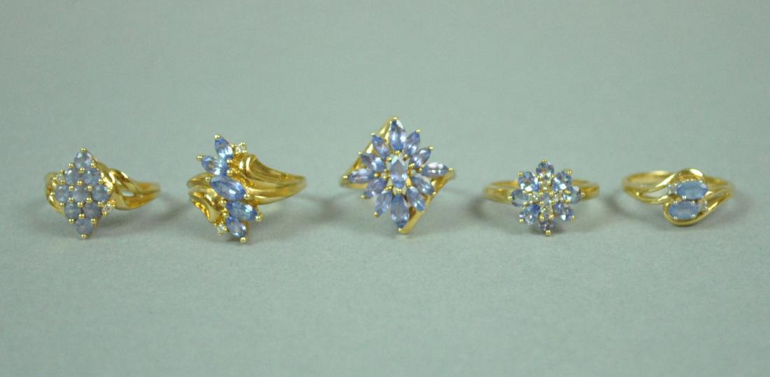 (5) 14K LAVENDER STONE RINGS (1 of 3)