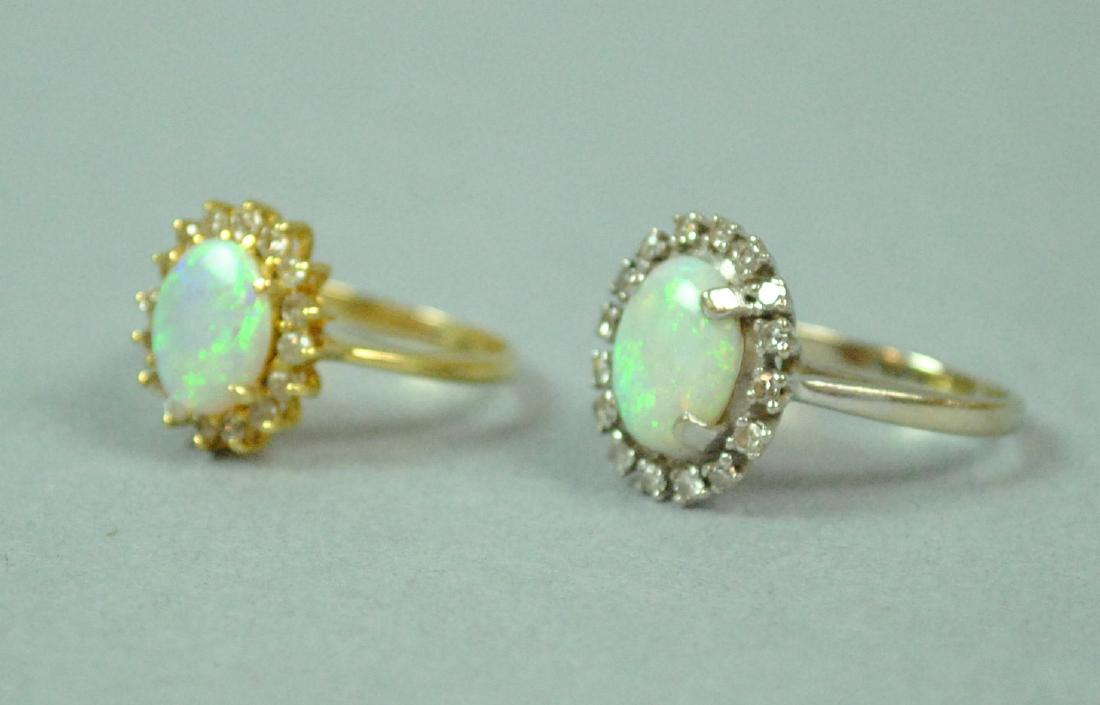 (2) OPAL & DIAMOND RINGS (1 of 3)