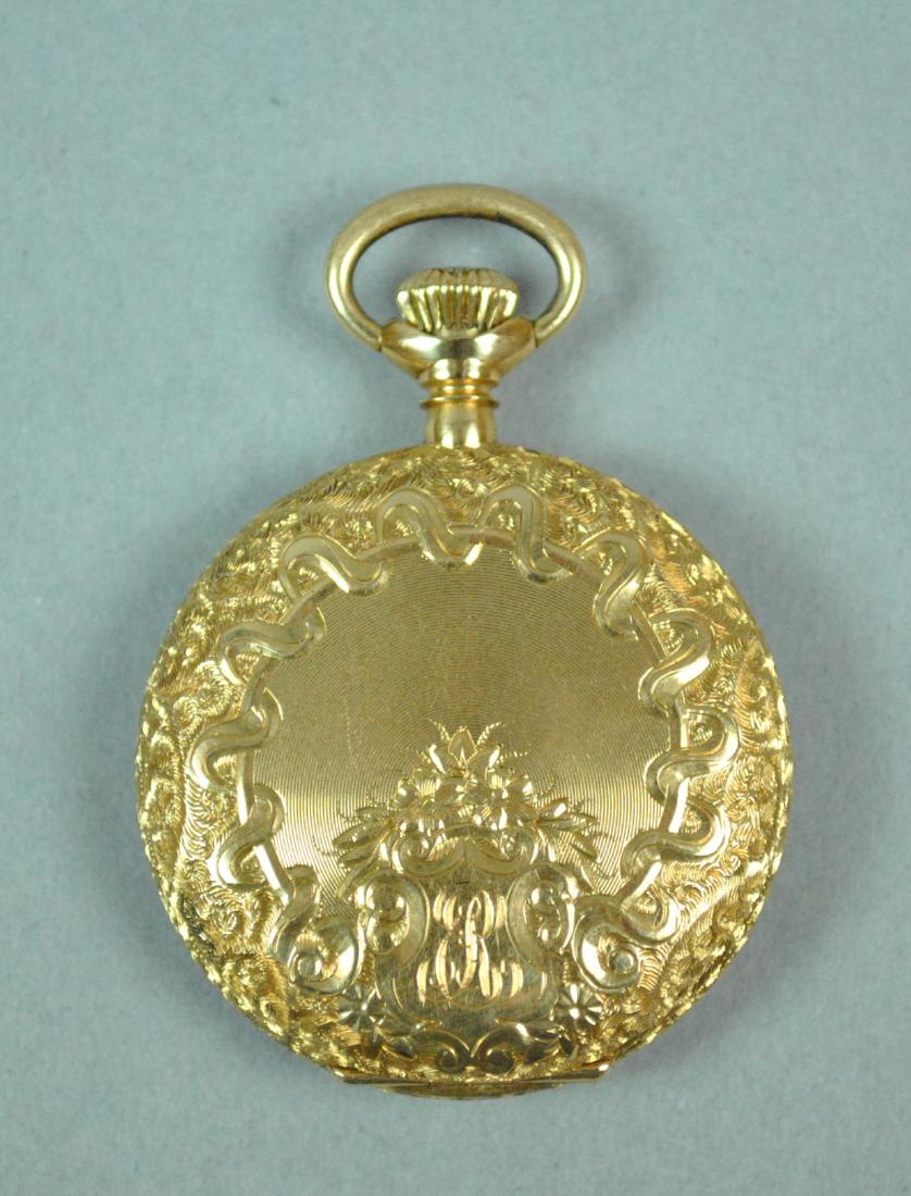 14K LADIES ELGIN HUNTER CASE POCKET WATCH (1 of 4)