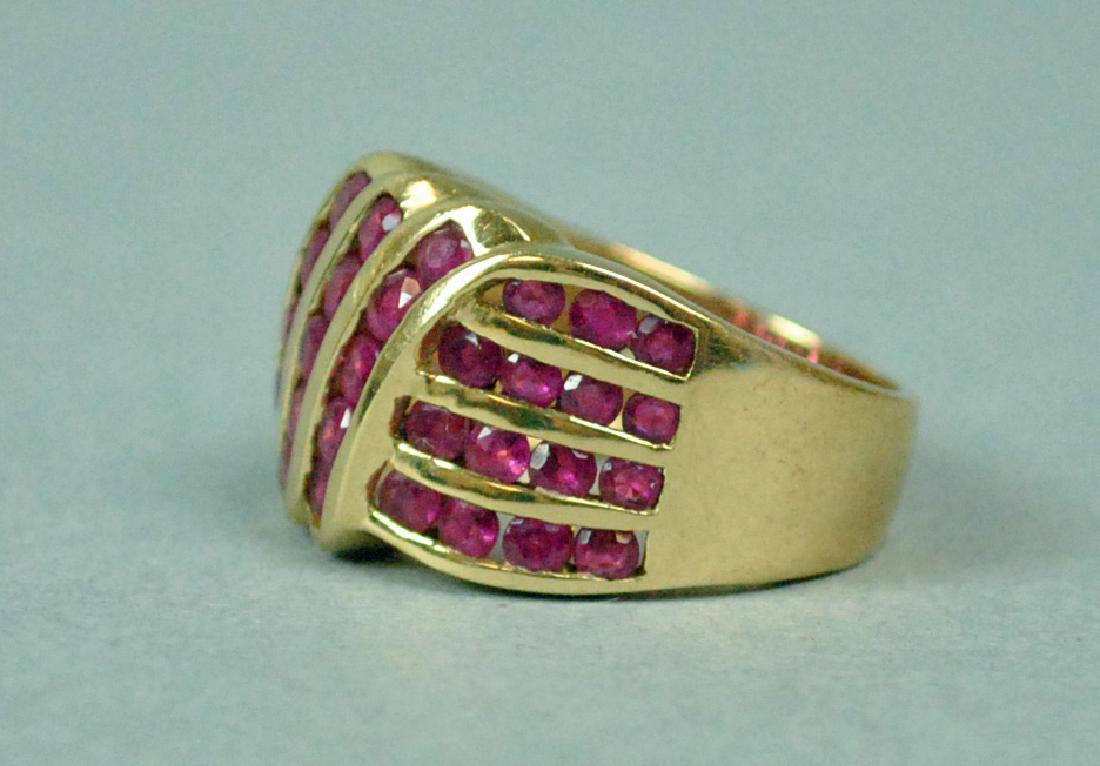 14K WIDE BAND RUBY RING (1 of 4)