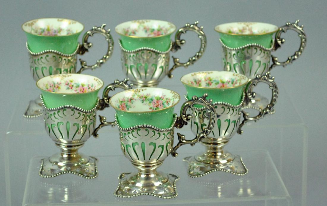(6) MAUSER STERLING CUP HOLDERS & LENOX INSERTS (1 of 4)