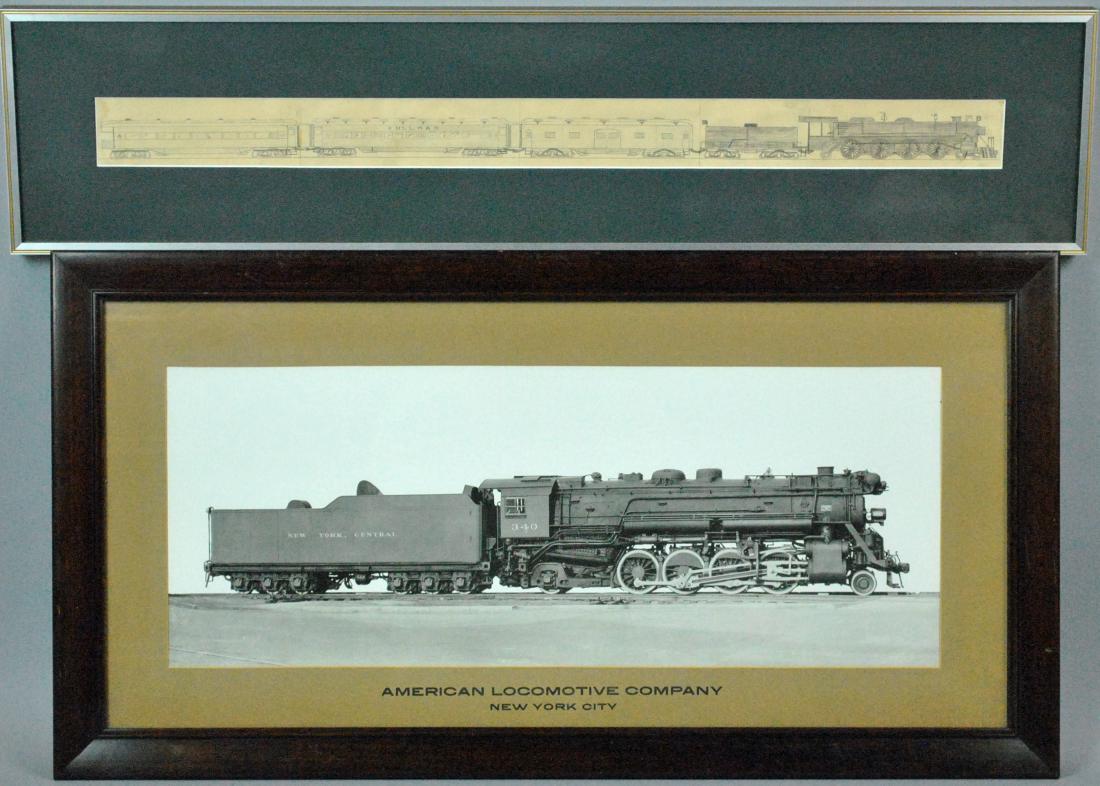 AMERICAN LOCOMOTIVE CO. PHOTO, AND A PENCIL SKETCH (1 of 5)