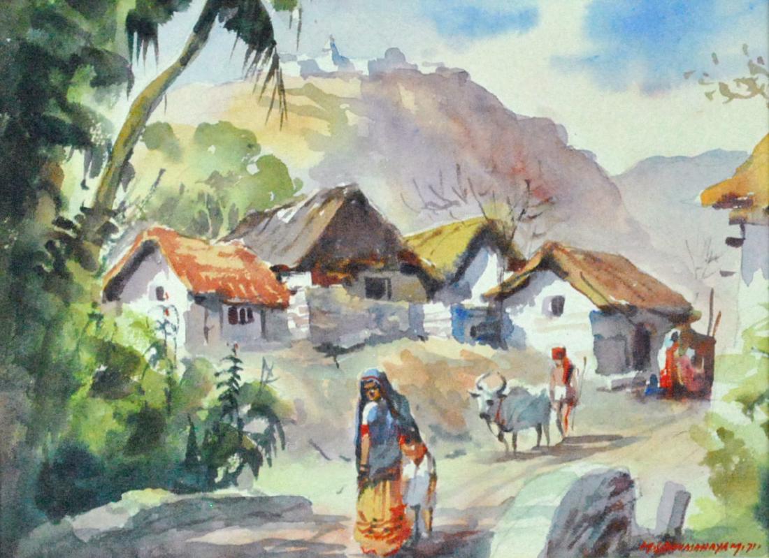 (2) WATERCOLORS BY M.S. DEVASAHAYAM (1 of 6)