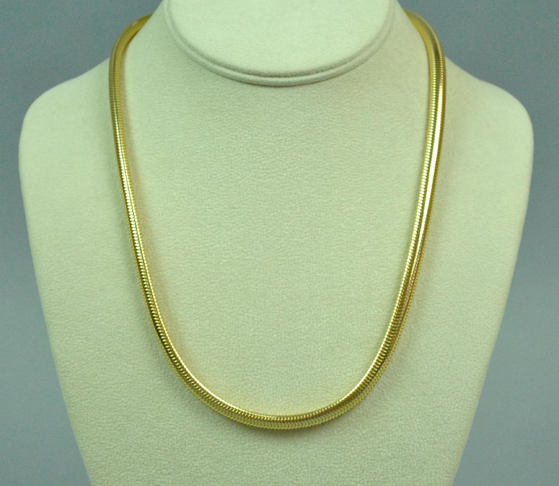 18K SNAKE LINK NECKCHAIN, 69.3GMS. (1 of 3)