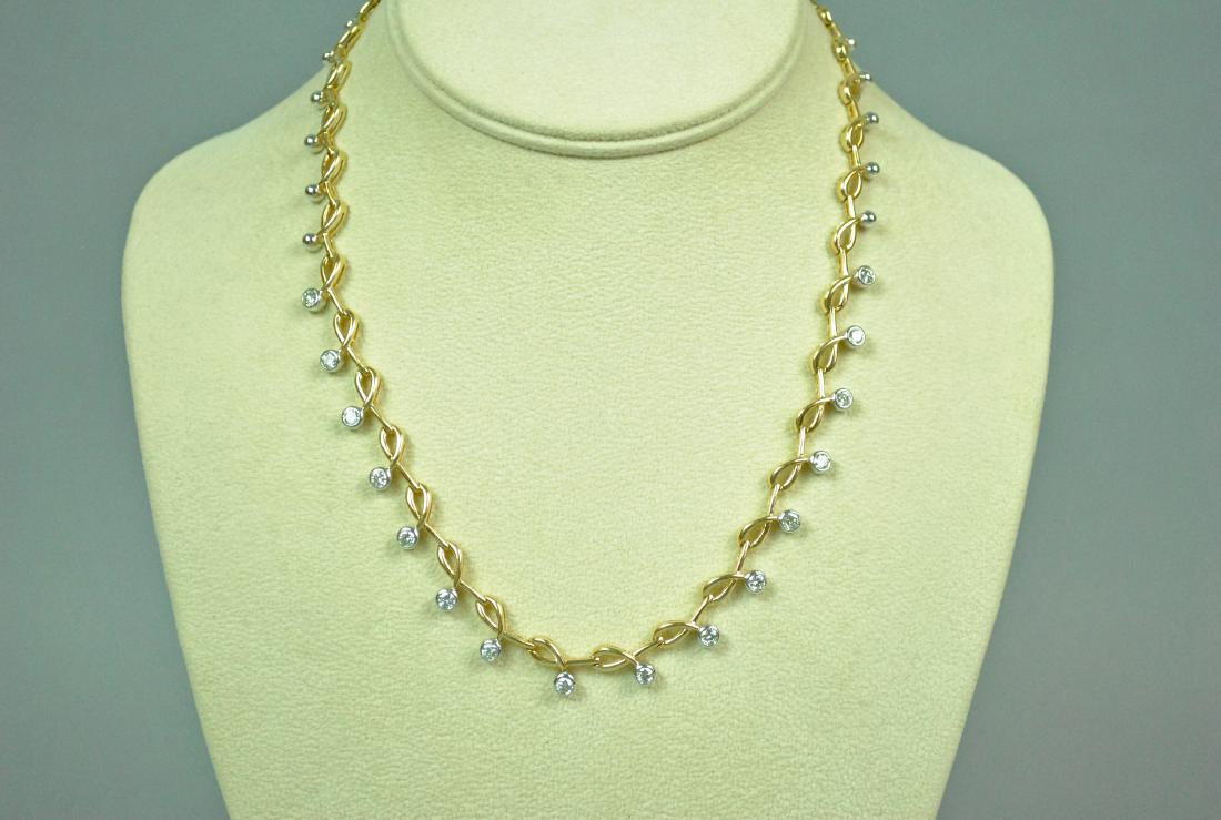 14K MODERN STYLE DIAMOND NECKLACE, 2.24CTW (1 of 3)