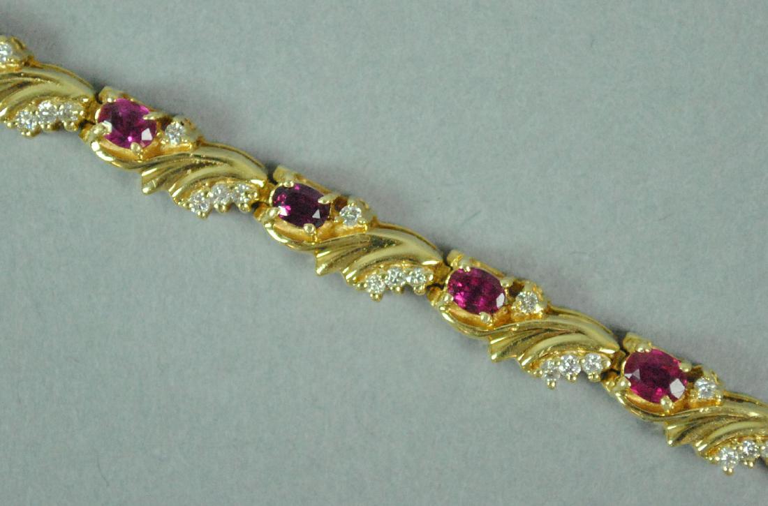 14K RUBY & DIAMOND BRACELET (1 of 6)