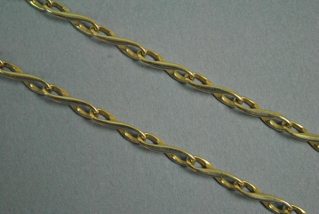 14K FANCY ELONGATED CABLE LINK NECKCHAIN (1 of 5)