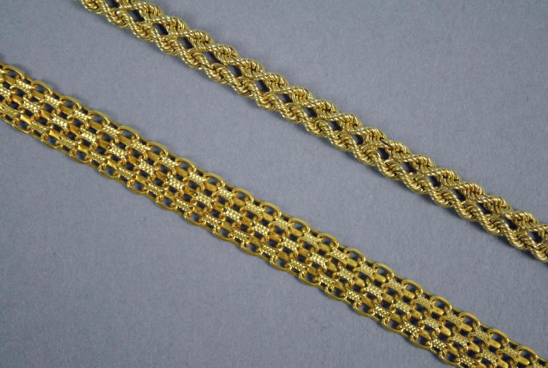 (2) 14K FANCY LINK BRACELETS (1 of 4)