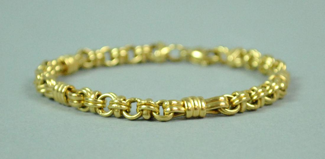 18K FANCY LINK BRACELET (1 of 2)