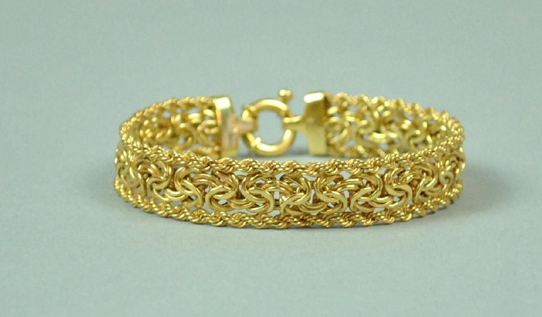 14K FANCY LINK BRACELET (1 of 2)