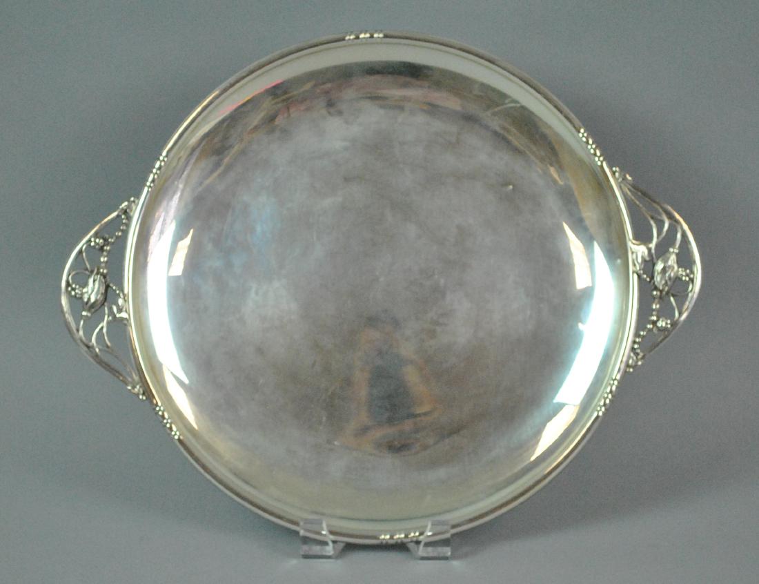 MID CENTURY STERLING HANDLED TRAY (1 of 3)