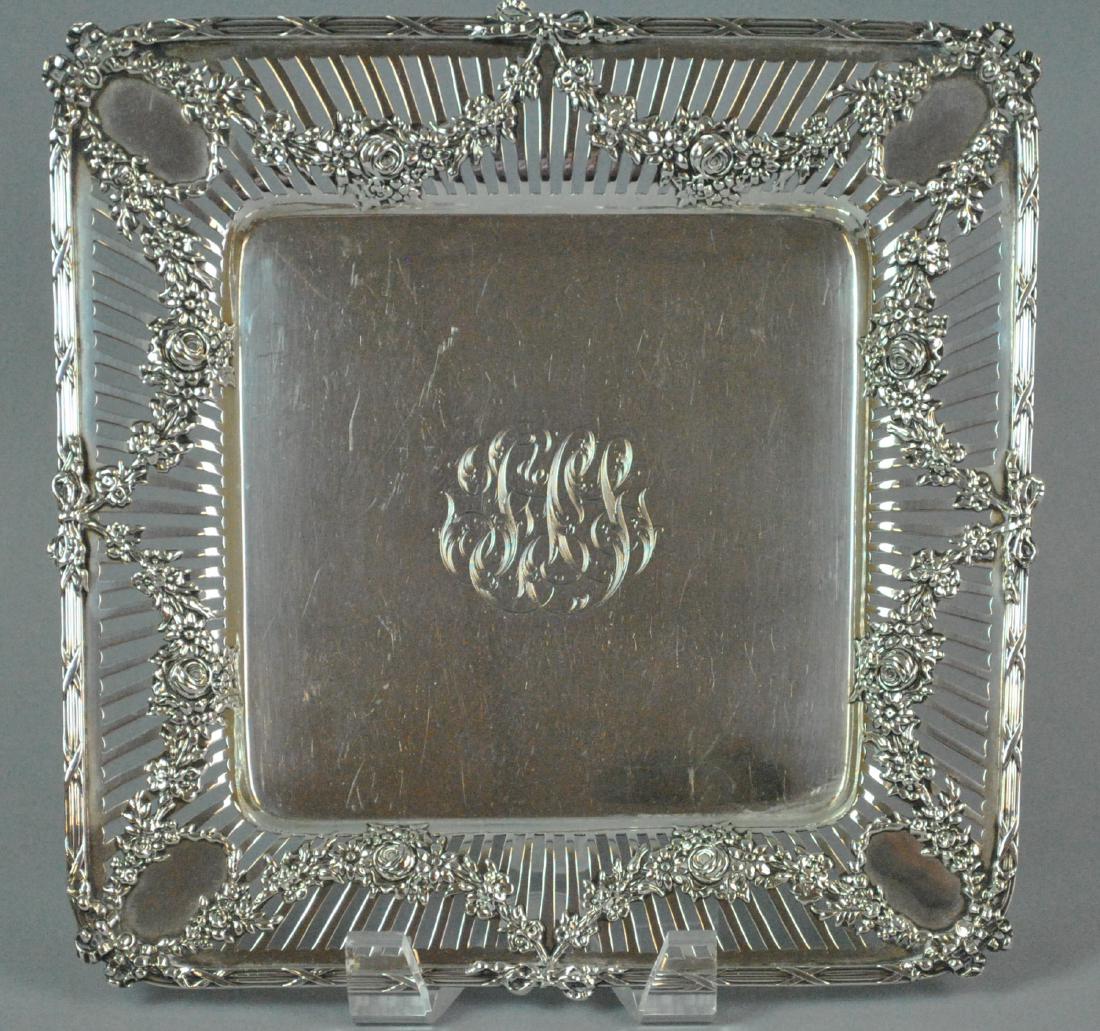 AMERICAN STERLING PIERCED TRAY (1 of 3)