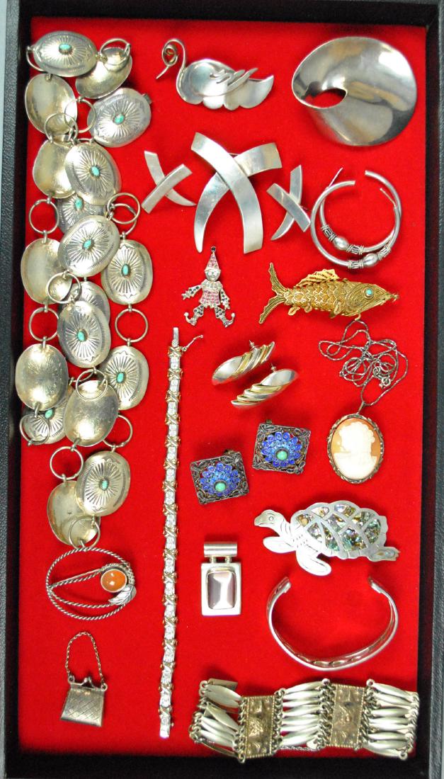 (19) PIECE SILVER JEWELRY GROUP (1 of 5)