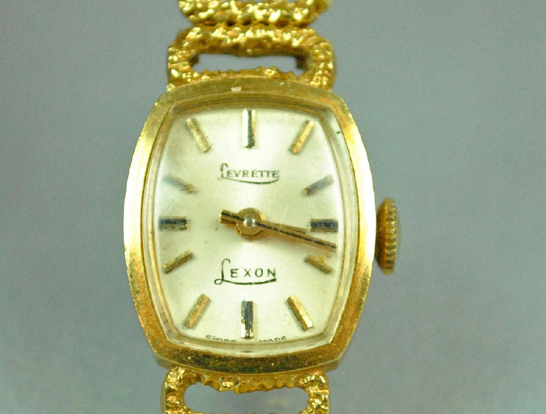 LADIES LEVRETTE 18K BRACELET WATCH (1 of 5)