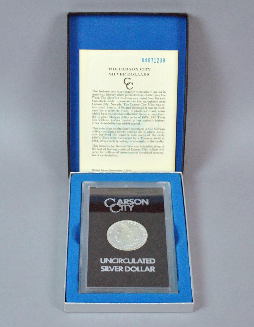 1884 UNCIRCULATED CARSON CITY MORGAN SILVER DOLLAR (1 of 3)