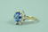 14K PURPLE SPINEL & DIAMOND RING