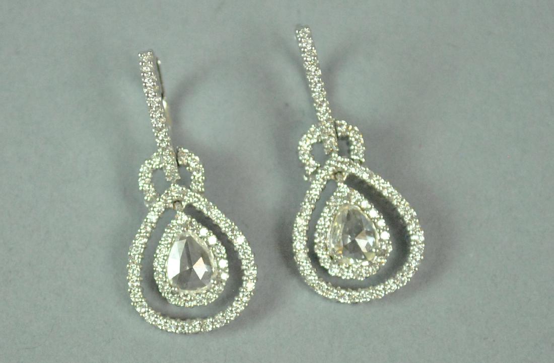 18K DIAMOND DANGLE EARRINGS, 2.43CTW (1 of 3)
